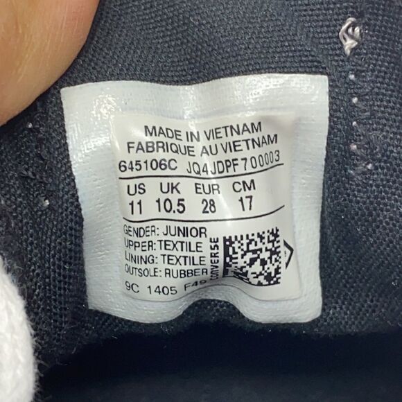 Converse All Star Unisex Sneakers Black & Silver - Picture 11 of 11